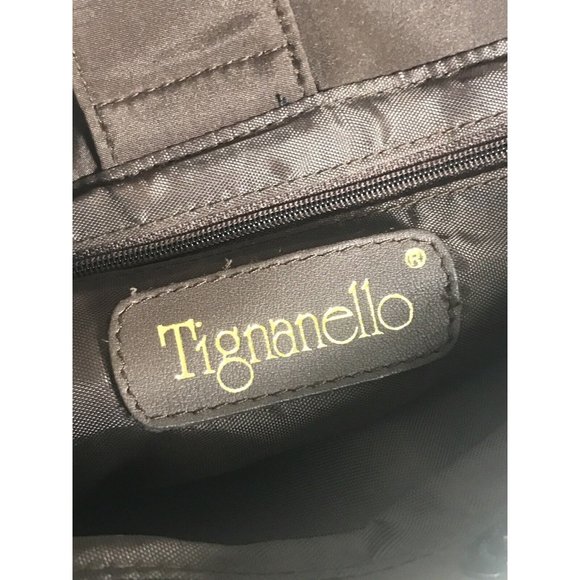 Tignanello Leather Front Pocket Shoulder Handbag Purse Women’s - Picture 7 of 10